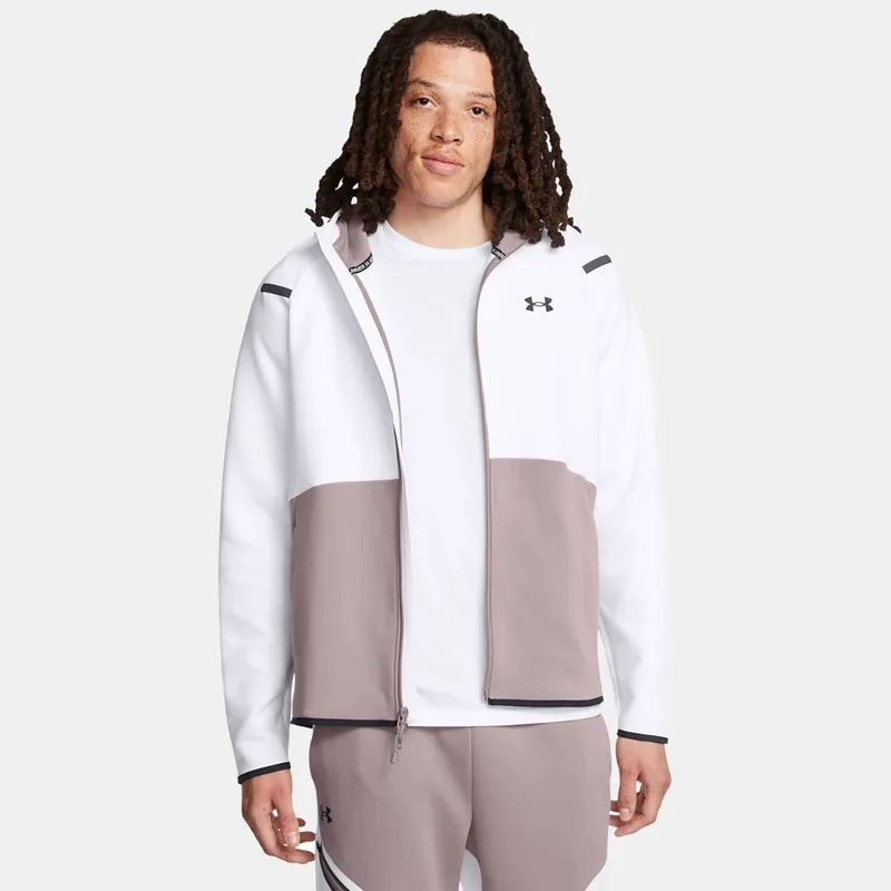 UNDER ARMOUR UNSTOPPABLE FLEECE FULL-ZIP HOODIE ΓΚΡΙ