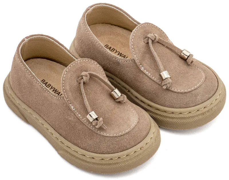 Babywalker Βαπτιστικά Loafer με Φουντάκια BW4307 Πούρο