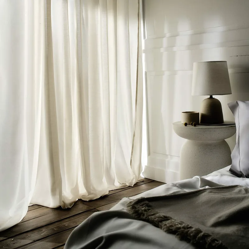 Κουρτίνα με σιρίτι Gofis Home Renata Μπεζ AW24 506/06 200x295