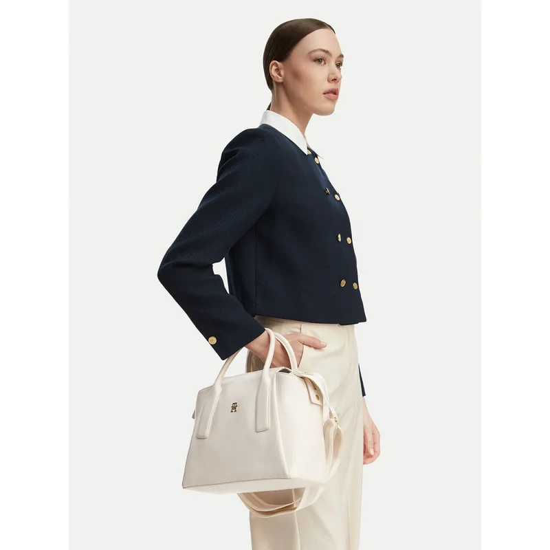 Τσάντα Tommy Hilfiger AW0AW18532 Κρεμ