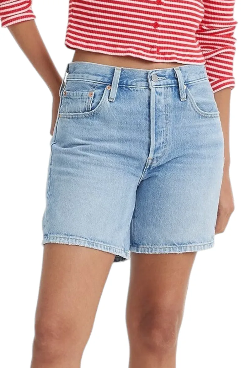Σορτς Levi's 501R Mid Thigh Med Indigo- Worn In 858330055-55 Γυναικείο