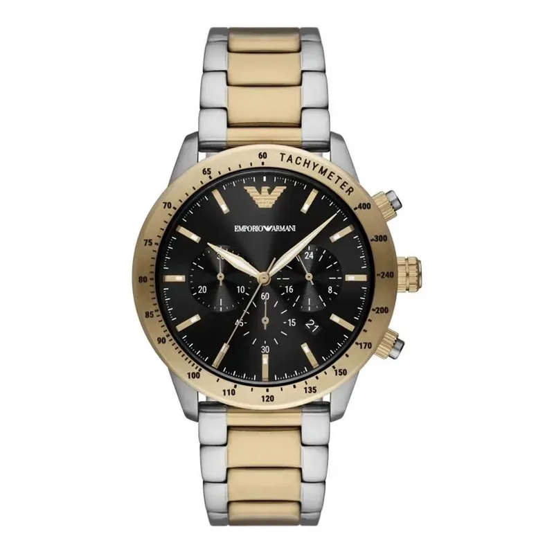 EMPORIO ARMANI Mario Chronograph Two Tone Stainless Steel Bracelet AR11521