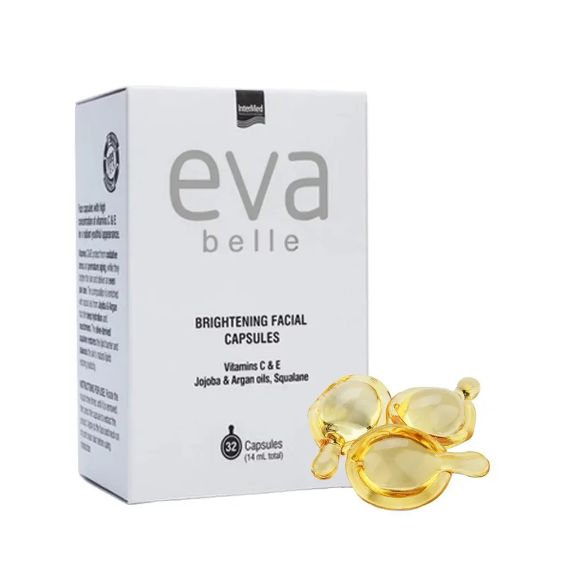 Eva Belle Brightening Facial Capsules Booster Προσώπου & Λαιμού, σε Κάψουλες με Βιταμίνη C για Λάμψη 32caps