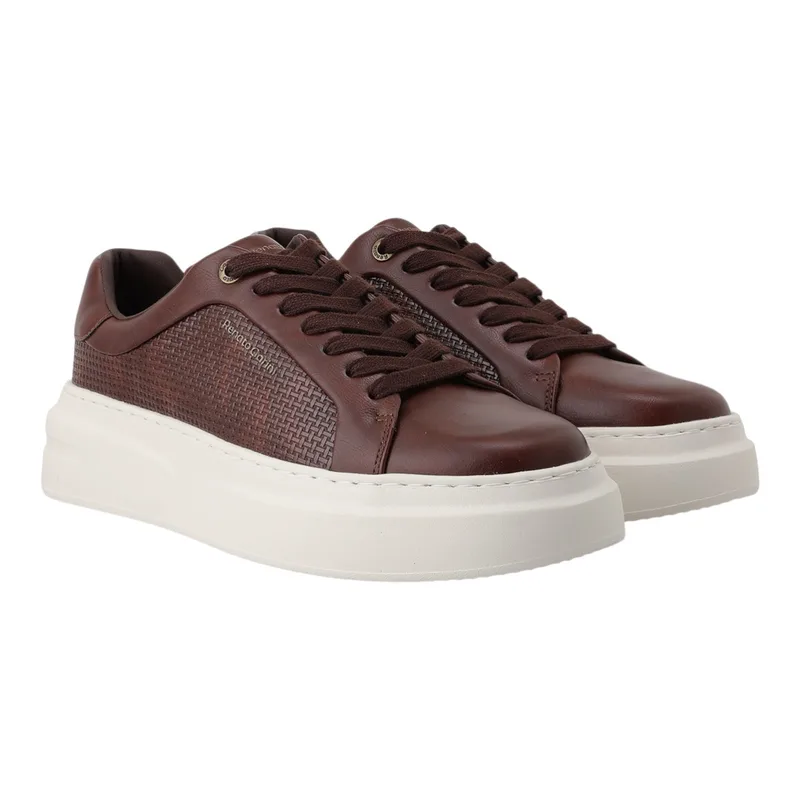 Renato Garini Ανδρικά παπούτσια Sneakers 700-033 Ταμπά Σκούρο Πλεκτό W570003332J2
