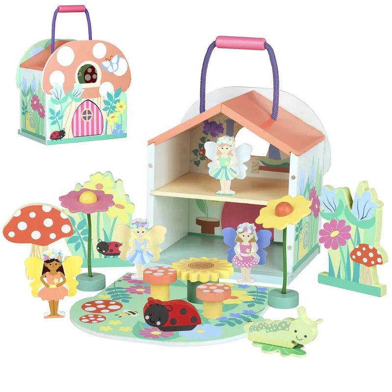 Ξύλινο Νεραϊδόσπιτο Play Set Πορτοκαλί Tree Toys (FSC®)
