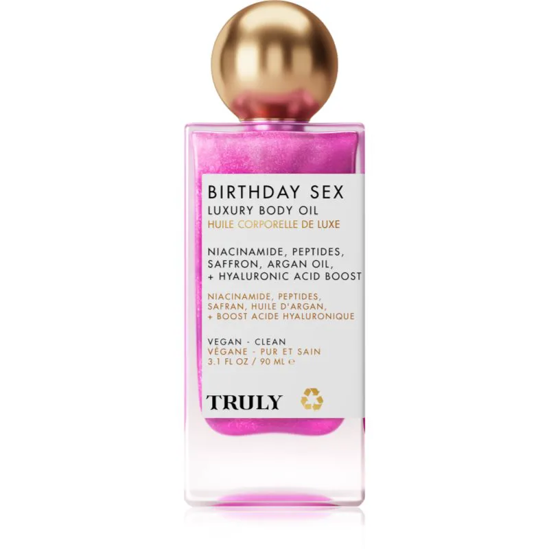 Truly Birthday Sex ενυδατικό λάδι σώματος με υαλουρονικό οξύ 90 ml
