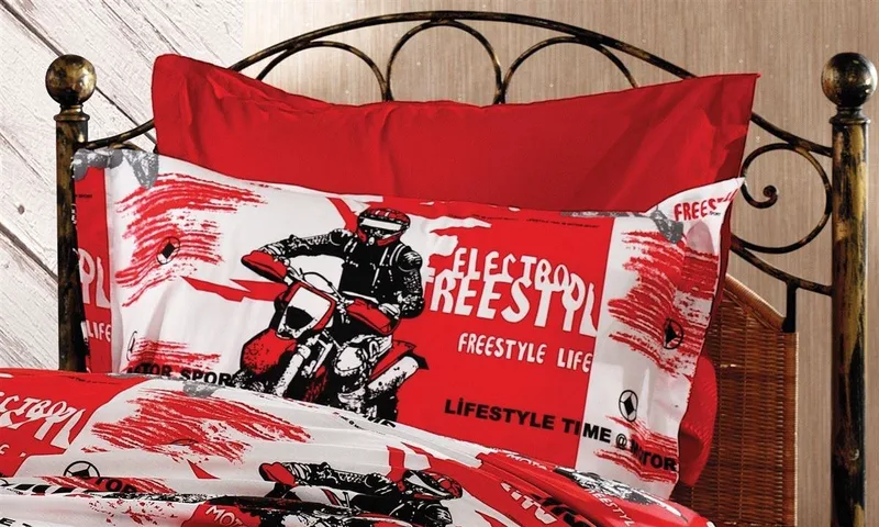 Παιδική Μαξιλαροθήκη Dimcol Motocross 288 50X70 Red