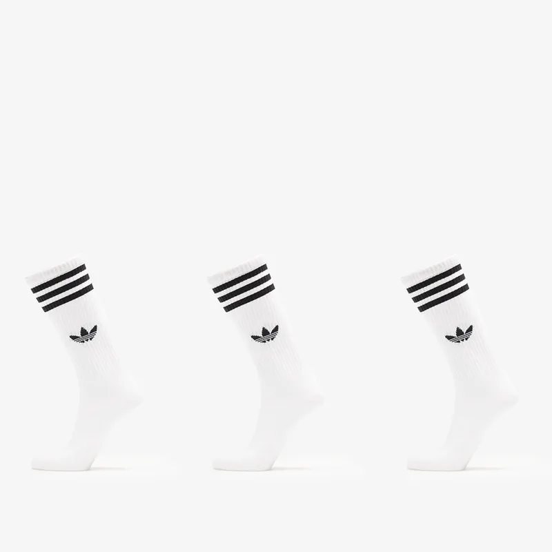 adidas 3S High Crew Socks 3-Pack White/ White/ White L