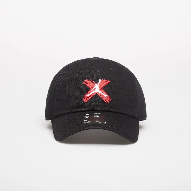 Cap Jordan Club Unstructured Curved-Bill Hat Black/ White L/XL