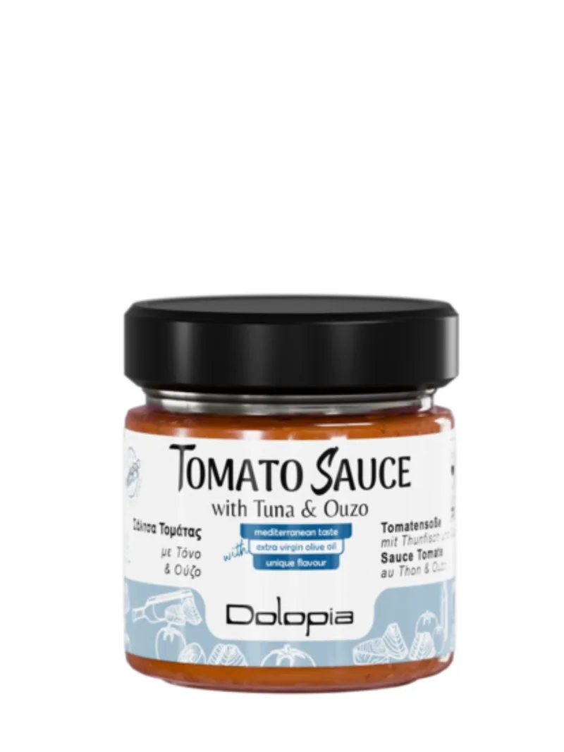 Σάλτσα τομάτας με τόνο & ούζο, Φθιώτιδας "Dolopia" 250g>