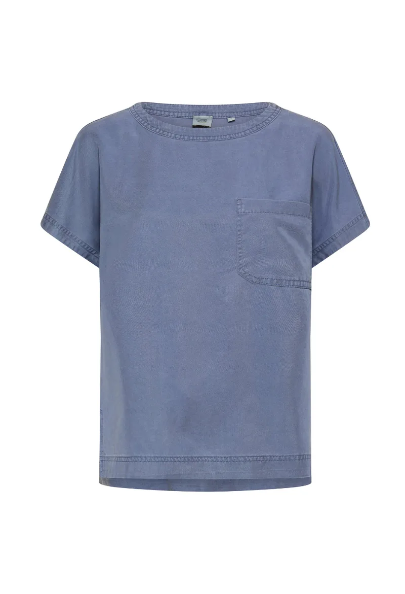 ΓΥΝΑΙΚΕΙΟ T-SHIRT CAMEL ACTIVE ΜΕ ΤΣΕΠΗ ΜΠΛΕ