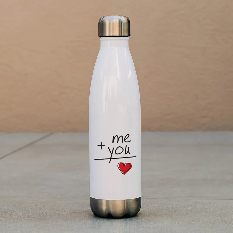 Me + You - Μπουκάλι Θερμός 500ml - Λευκό