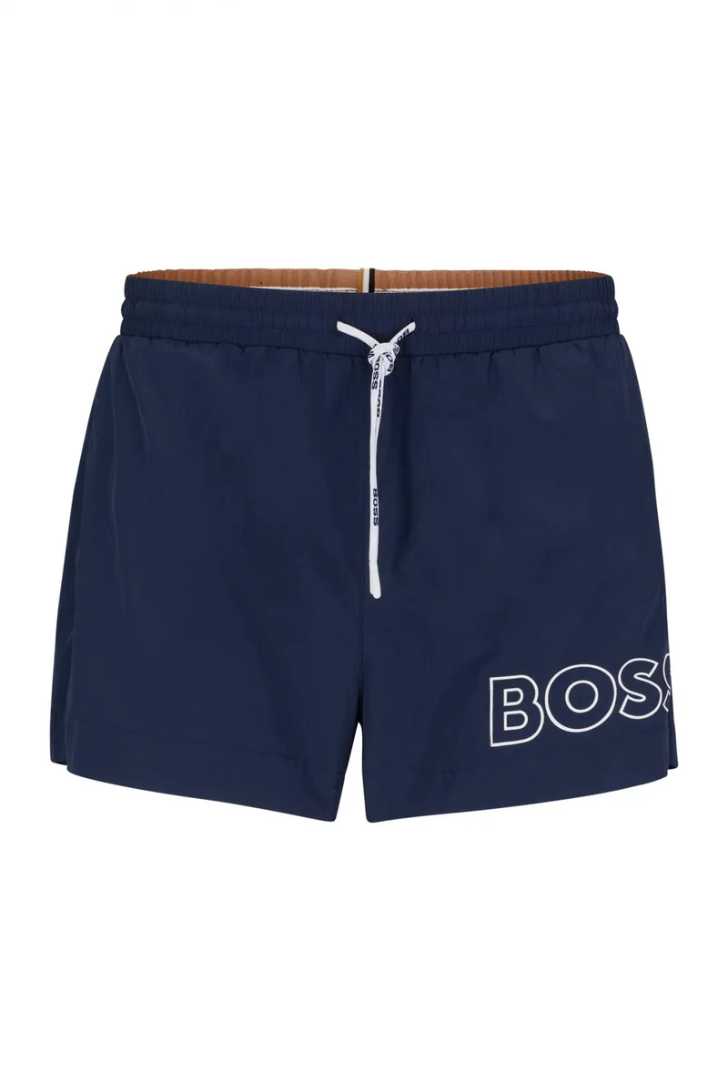 BOSS BEACHWEAR ΜΑΓΙΩ MOONEYE QUICK DRY ΜΠΛΕ