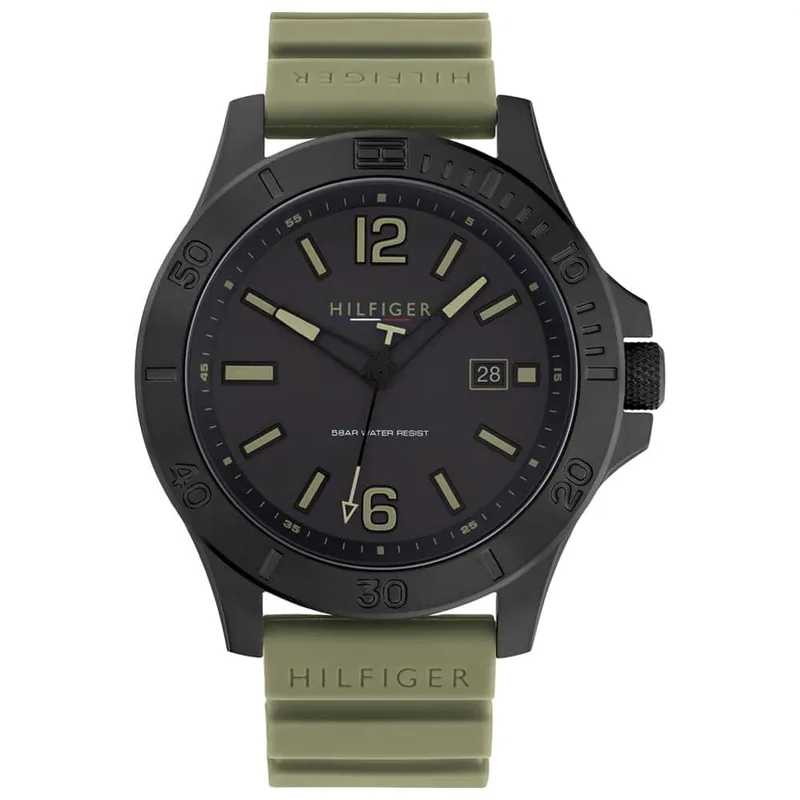 Tommy Hilfiger Ryan Khaki Rubber Strap 1791992