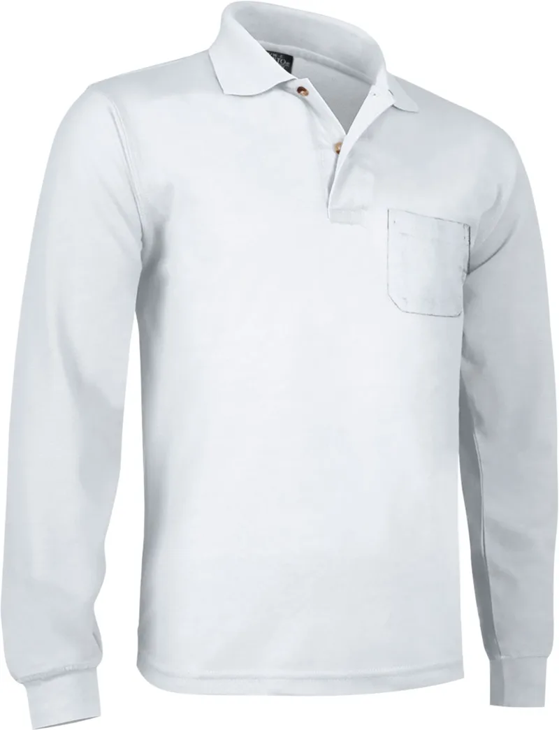 Μακρυμάνικο Polo Shirt BREDA Valento POVATLBBL White