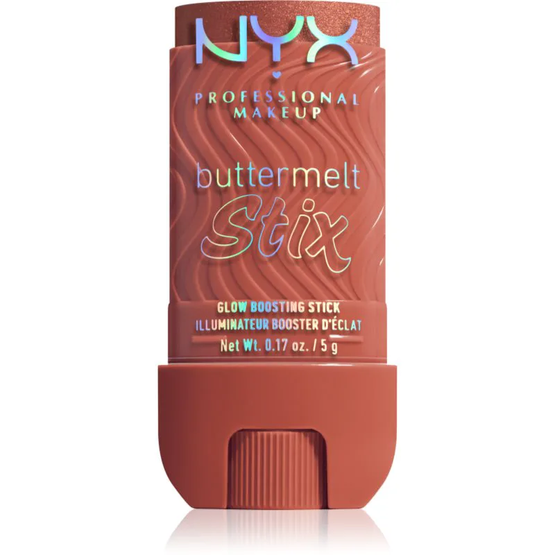 NYX Professional Makeup Buttermelt Glow Stix λαμπρυντική μπάρα απόχρωση 13 Left On Melt 5 γρ