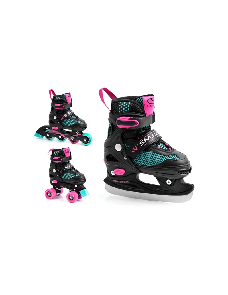 SMJ Sport BS-616TP Inline / Quad Rollers Μαύρα Ενηλίκων/Παιδικά