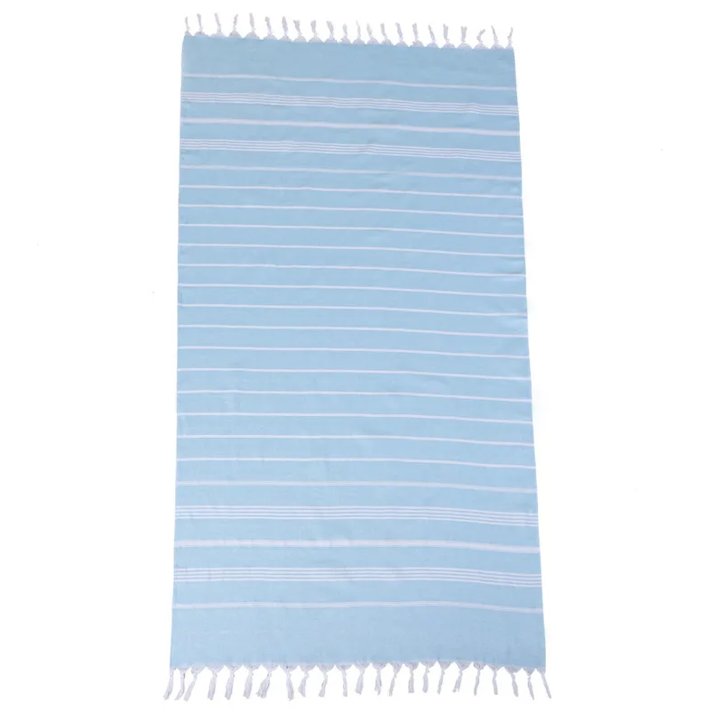 Estia Πετσέτα Θαλάσσης Azure Stripes Βαμβακερή 80X170Cm Γαλάζιο