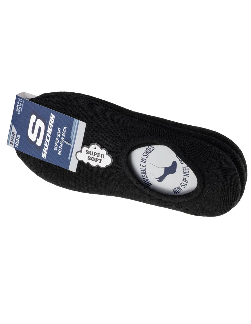 Skechers S112219 Ανδρικές Μονόχρωμες Κάλτσες Μαύρες 3Pack