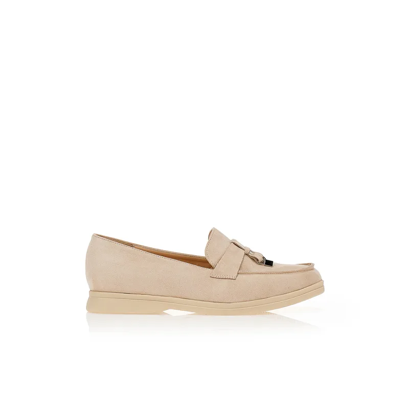 Oxfords TSOUKALAS μπεζ με μεταλλική λεπτομέρεια ΜΠΕΖ