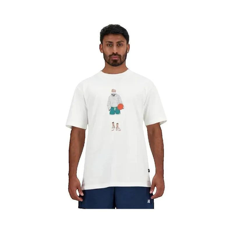 T-shirt με κοντά μανίκια New Balance T-shirt New Balance Athletics Blanc