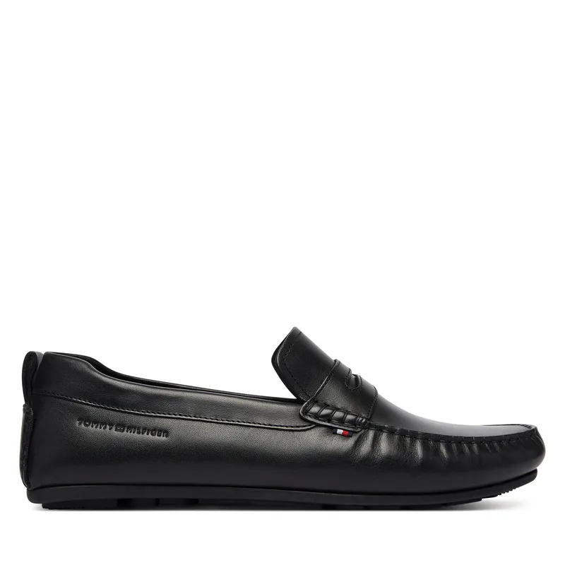 Μοκασίνια Tommy Hilfiger Core Hilfiger Leather Driver FM0FM05790 Μαύρο