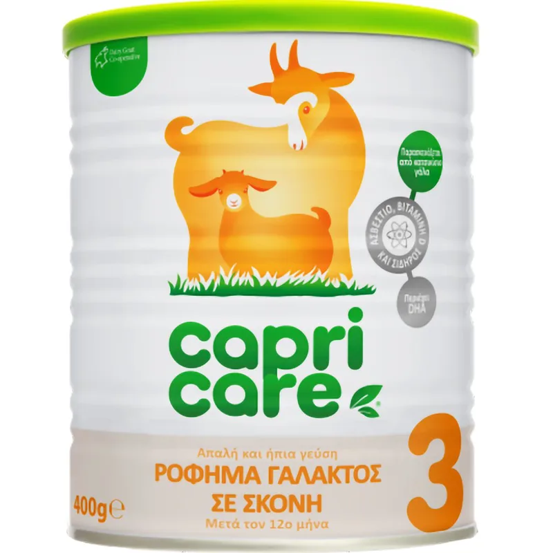 Capricare 3 Goat Milk 12-36m Κατσικίσιο Γάλα 3ης Βρεφικής Ηλικίας σε Σκόνη έως τον 36ο Μήνα 400g
