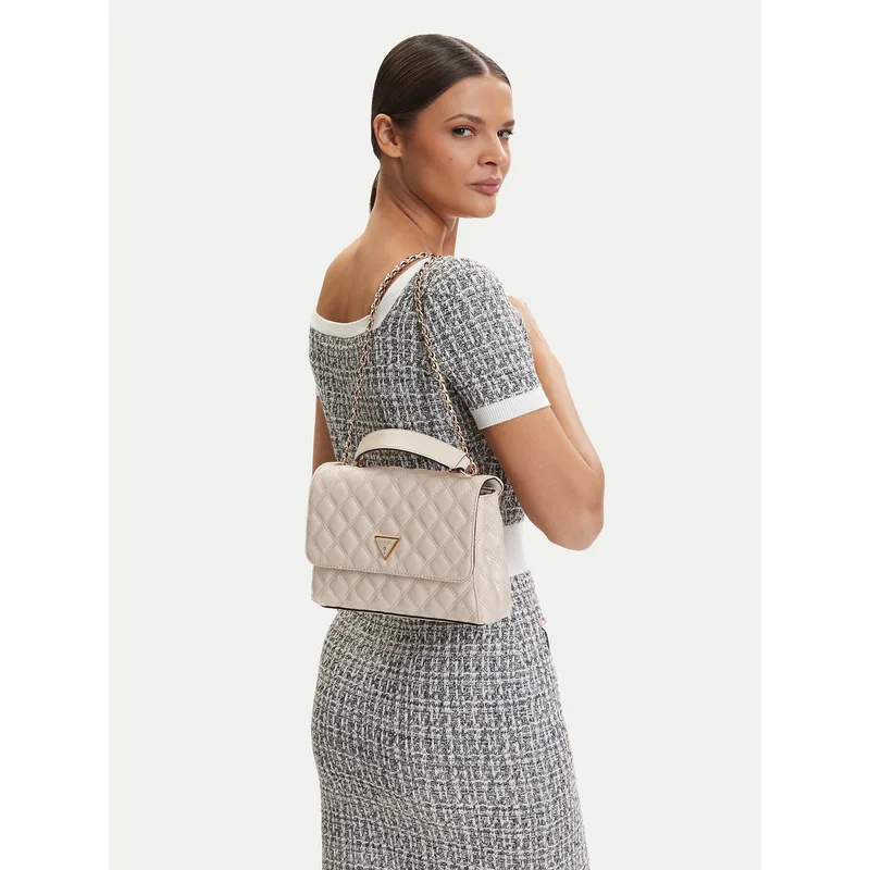 Τσάντα Guess Giully II HWQG96 73200 Κρεμ