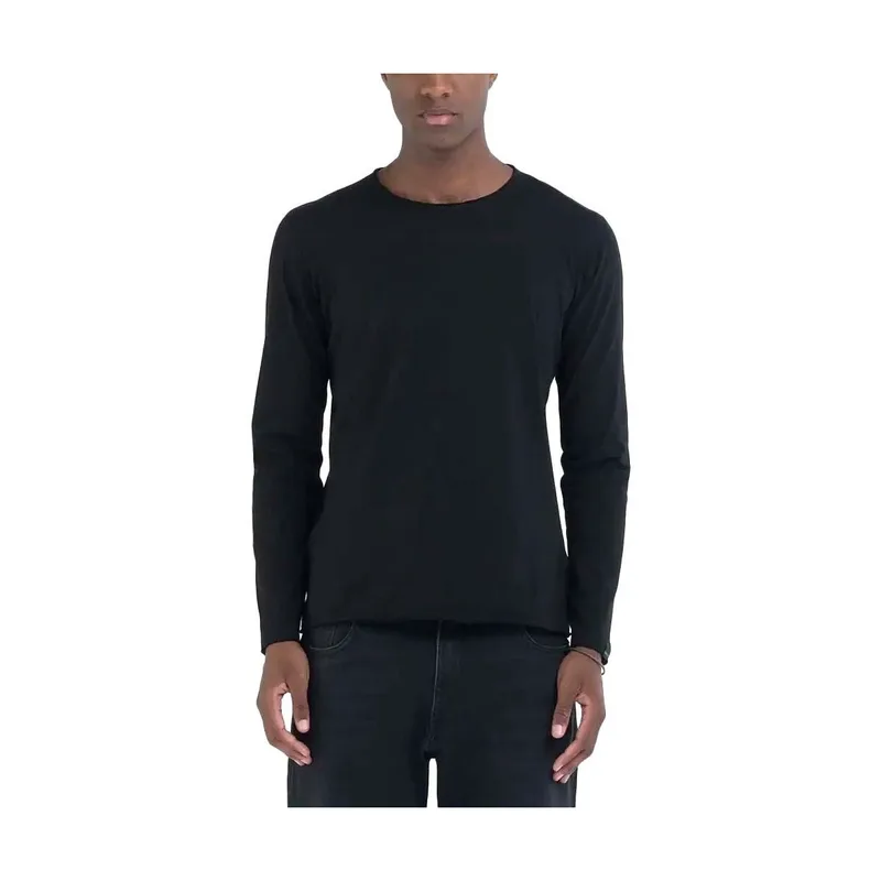 Μπλουζάκια με μακριά μανίκια Replay BASIC JERSEY LONGSLEEVE T-SHIRT MEN