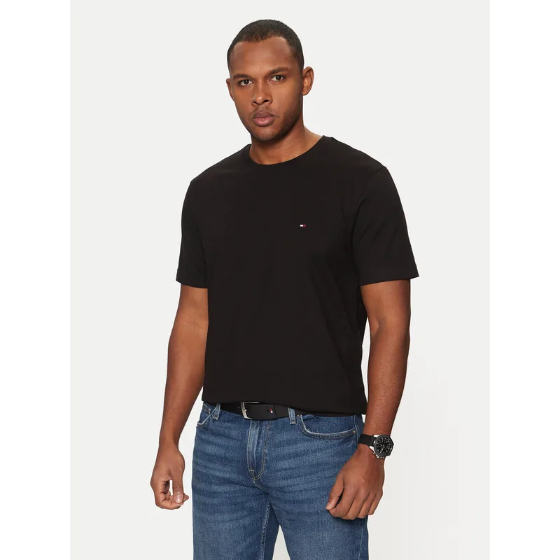 Tommy Hilfiger T-Shirt Essential MW0MW37267 Μαύρο Regular Fit