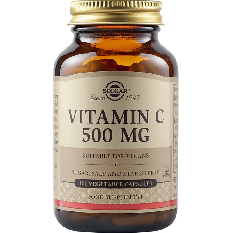Solgar Vitamin C 500mg Συμπλήρωμα Διατροφής με Βιταμίνη C για την Ενίσχυση του Ανοσοποιητικού Συστήματος 100caps