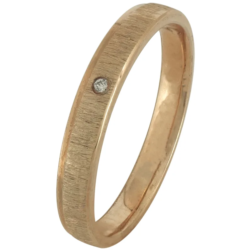 Ροζ Χρυσή Βέρα Γάμου με ή χωρίς Πέτρες WR183R k9 diamonds