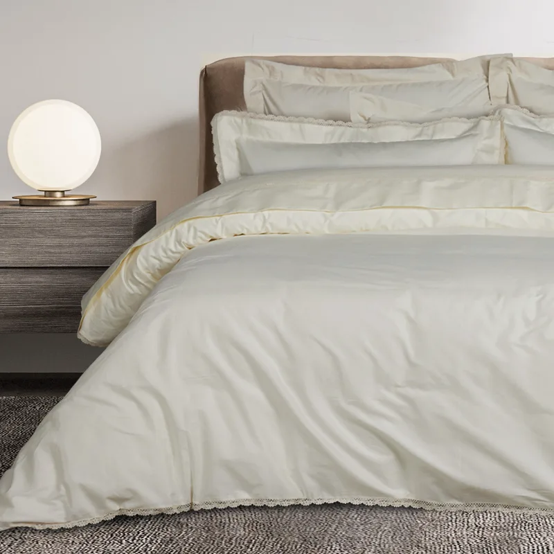 Σετ Παπλωματοθήκη King Size 3 Τεμαχίων Das Home 1709 Ecru 240x260