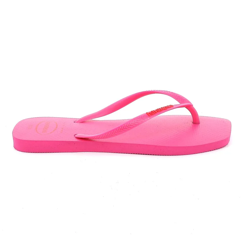 Γυναικεία Σαγιονάρα Havaianas Slim Square Logo Pop Up Χρώματος Ροζ 4148959-5784
