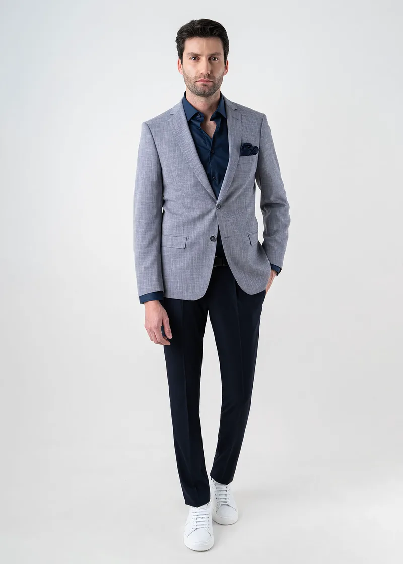 Fragosto Σακάκι της σειράς Dale - FRB24 6422 022 002 Grey Blue