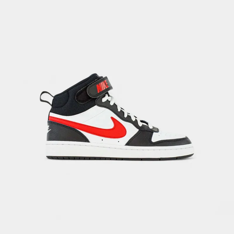 Ψηλά Sneakers Nike Court Borough Mid 2 White Black University Red (GS)