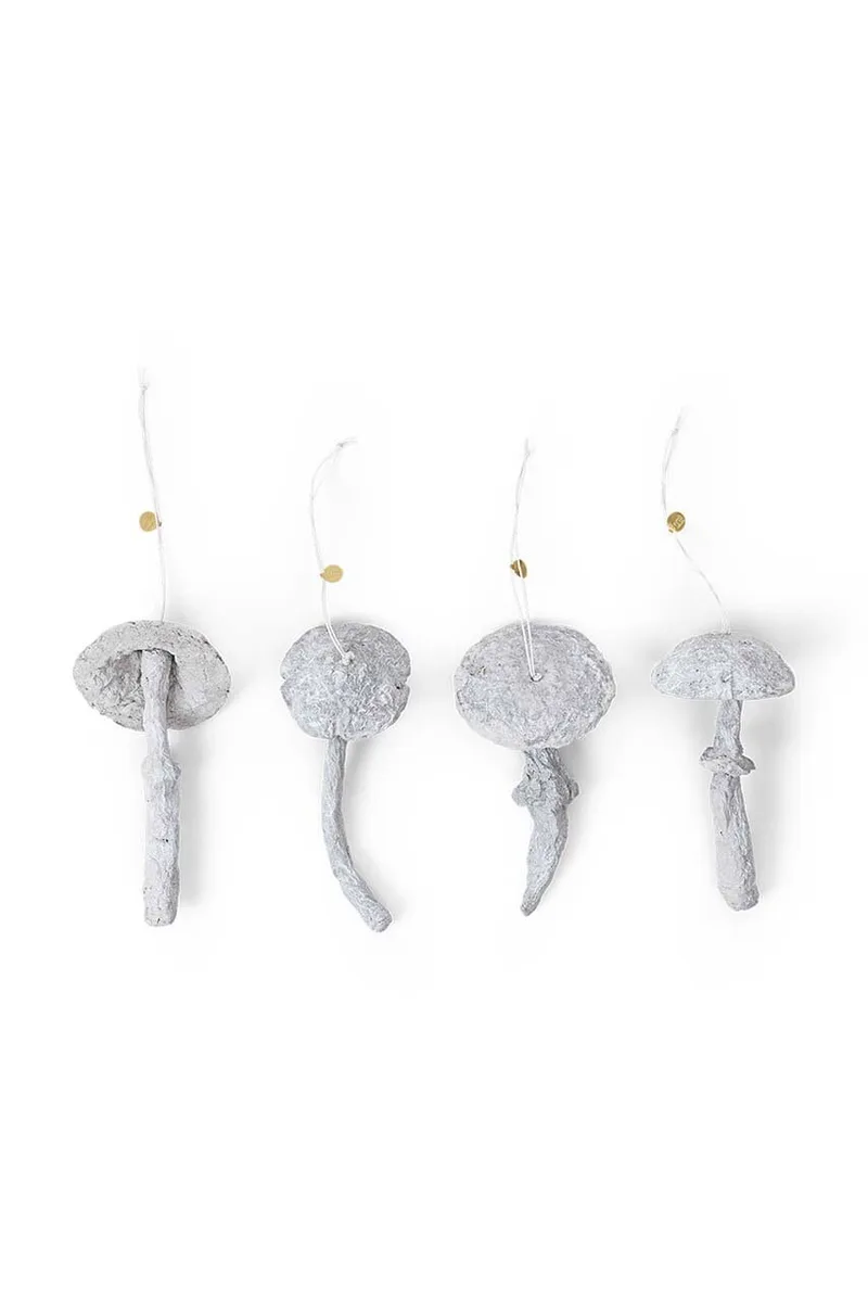 Σετ χριστουγεννιάτικων διακοσμήσεων ferm LIVING Mushroom Ornaments 4-pack