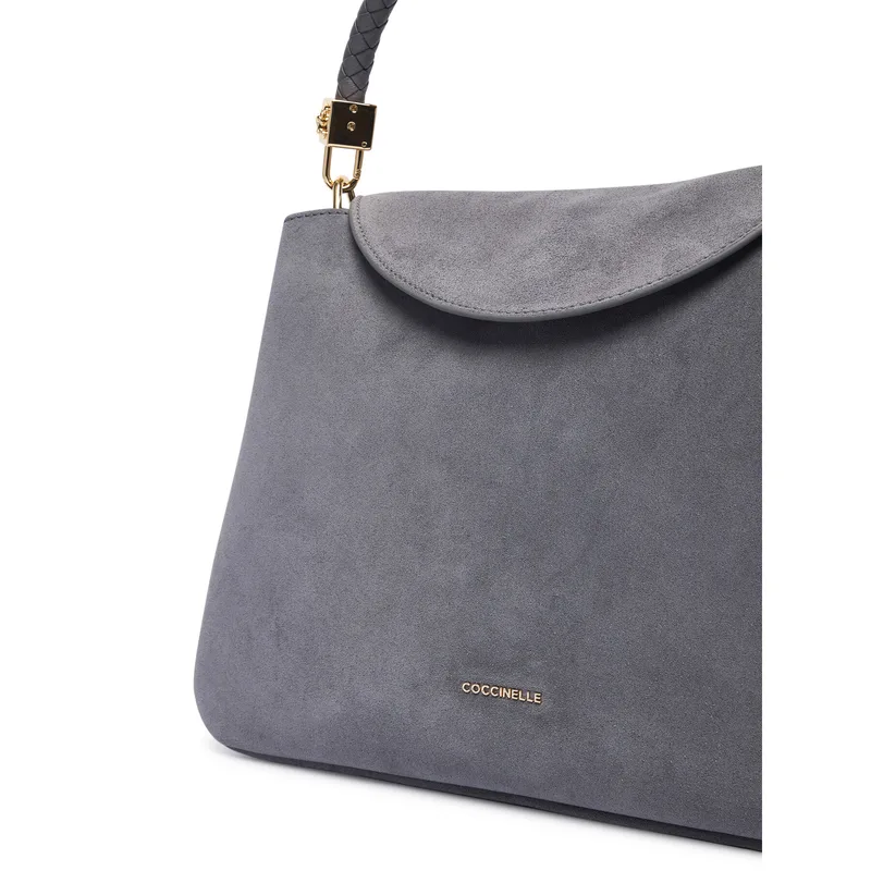 Τσάντα Coccinelle VCL Coccinelletiggy Suede Bim E1 VCL 18 01 01 Γκρι