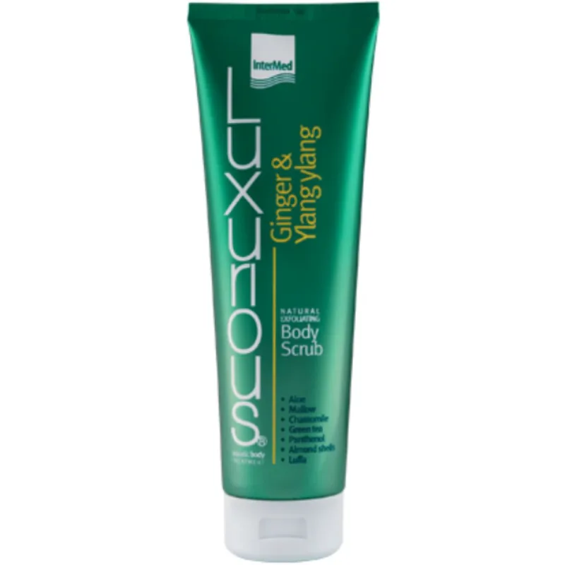 Luxurius Ginger & Ylang Ylang Natural Exfoliating Body Scrub Ενυδατικό Απολεπιστικό Σώματος με Αναζωογονητικό Άρωμα Τζίντζερ & Υλάνκγ Υλάνγκ για Λείο & Απαλό Δέρμα 280ml