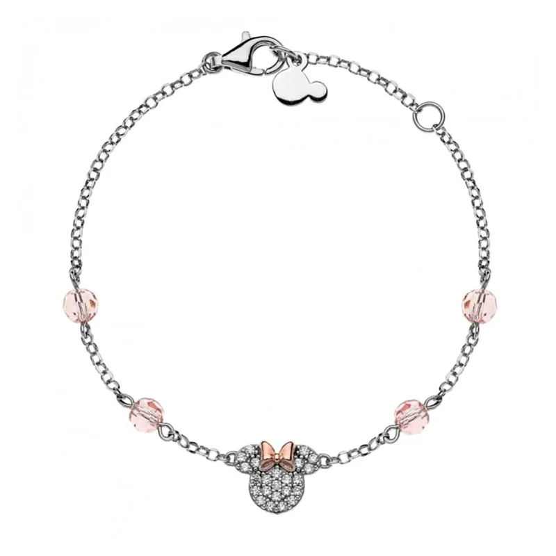 DISNEY Βραχιόλι Παιδικό Από Δίχρωμο Ασήμι Minnie Mouse BS00010TZWL-55.CS