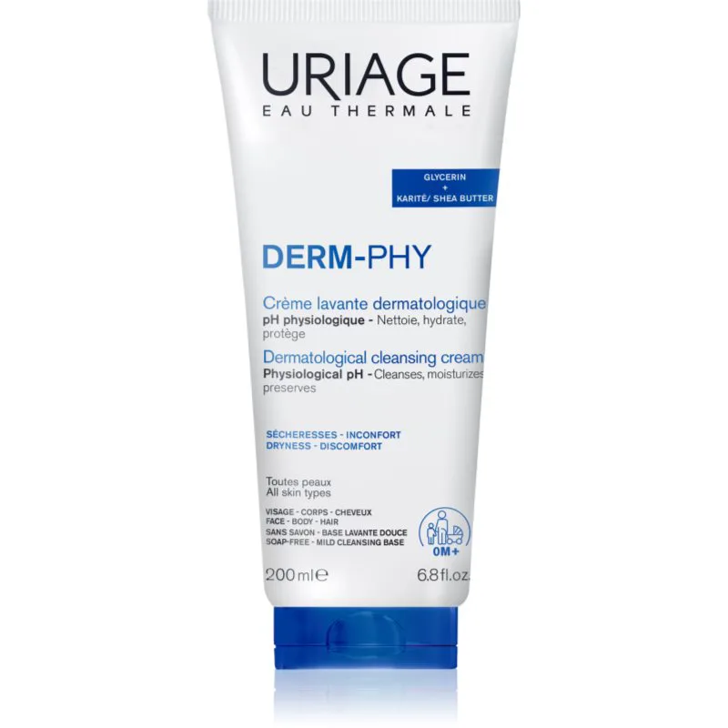 Uriage DERM-PHY Dermatological Cleansing Cream ενυδατική κρέμα ντους 200 ml