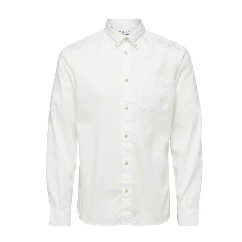 SELECTED HOMME Ανδρικό Λευκό Patch-Pocket Shirt/White
