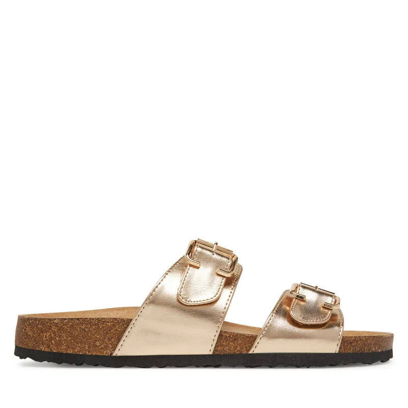 Παντόφλες ONLY Shoes Onlmaxi-13 Pu Strap Buckle 15331392 Χρυσό