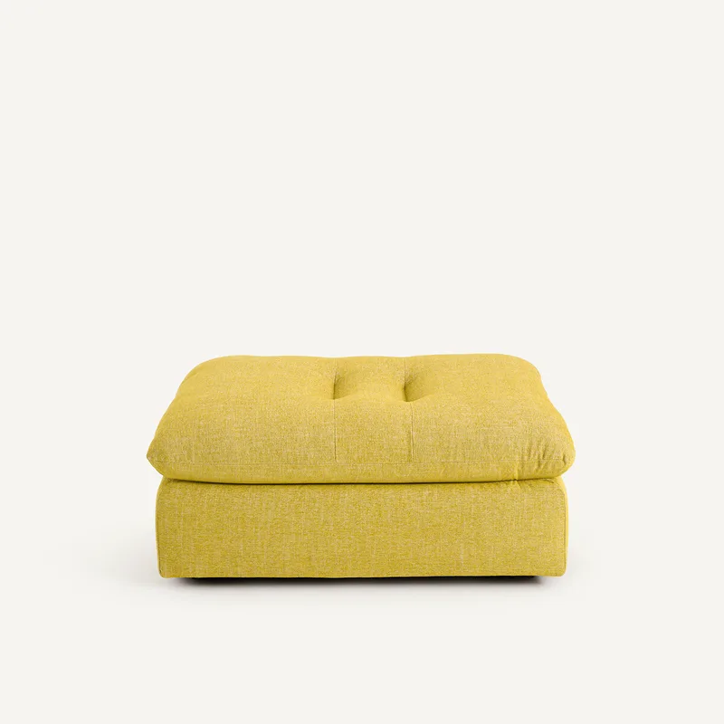 Υποπόδιο με μελανζέ ταπετσαρία Μ108xΠ90xΥ44cm