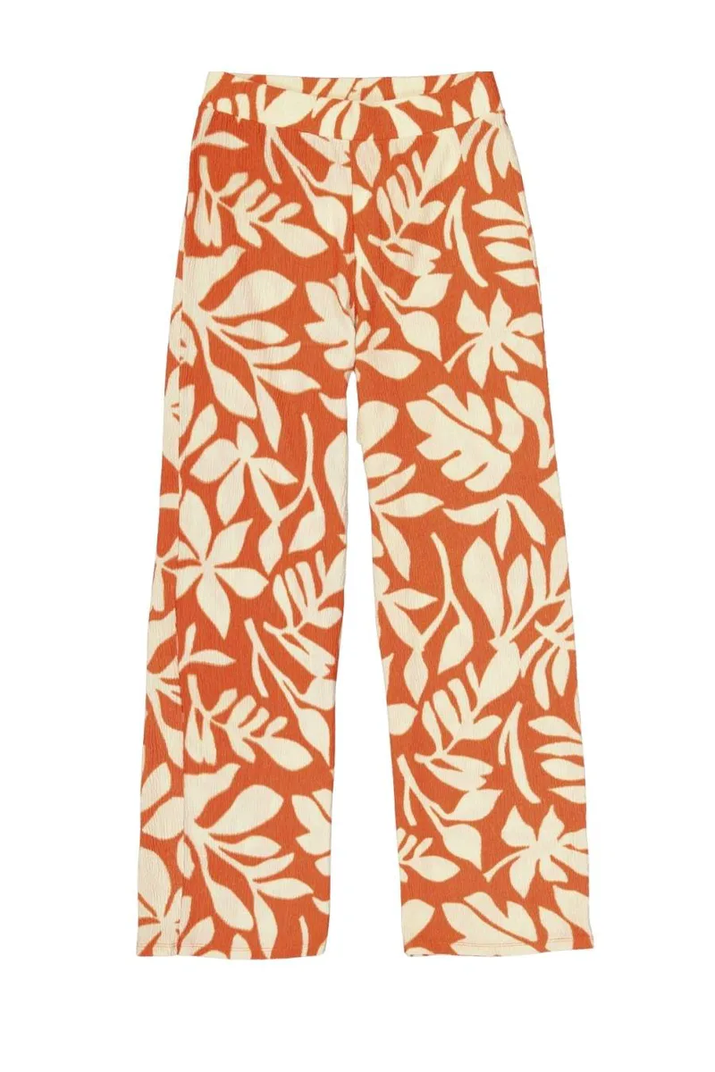 GARCIA Γυναικείο Παντελόνι Tropical Print Πορτοκαλί-P260314