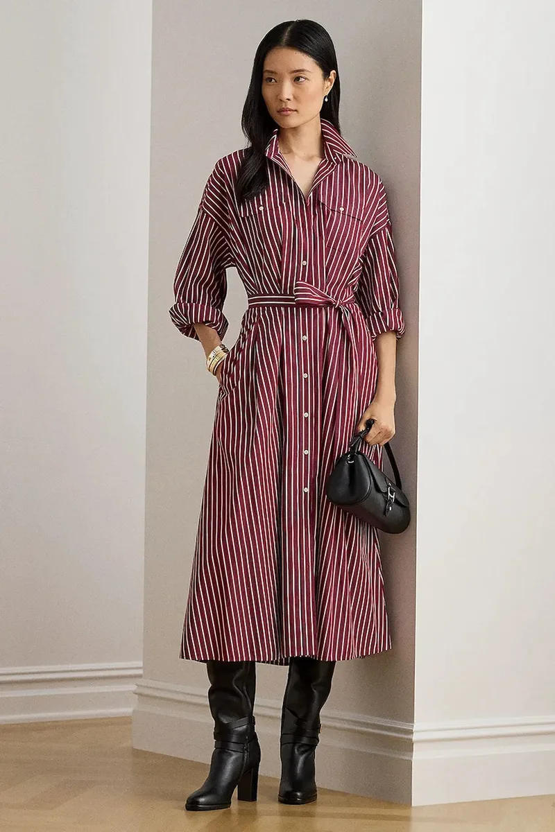 Lauren Ralph Lauren Βαμβακερό φόρεμα Lauren Ralph Lauren