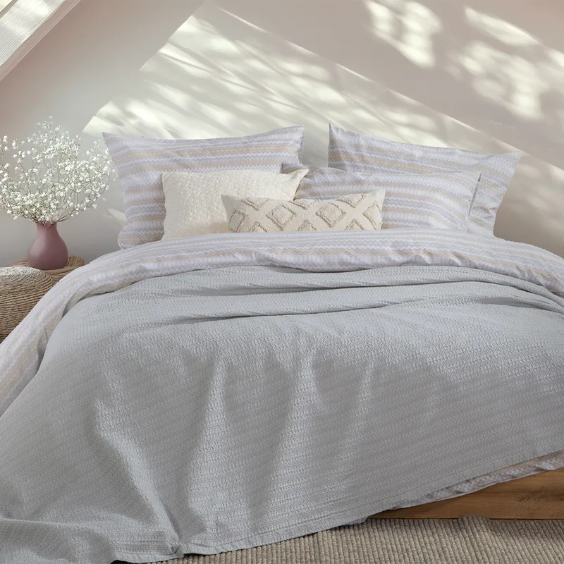 Κουβέρτα Πικέ Μονή (160x240) Nef-Nef Homeware Cool L.Grey