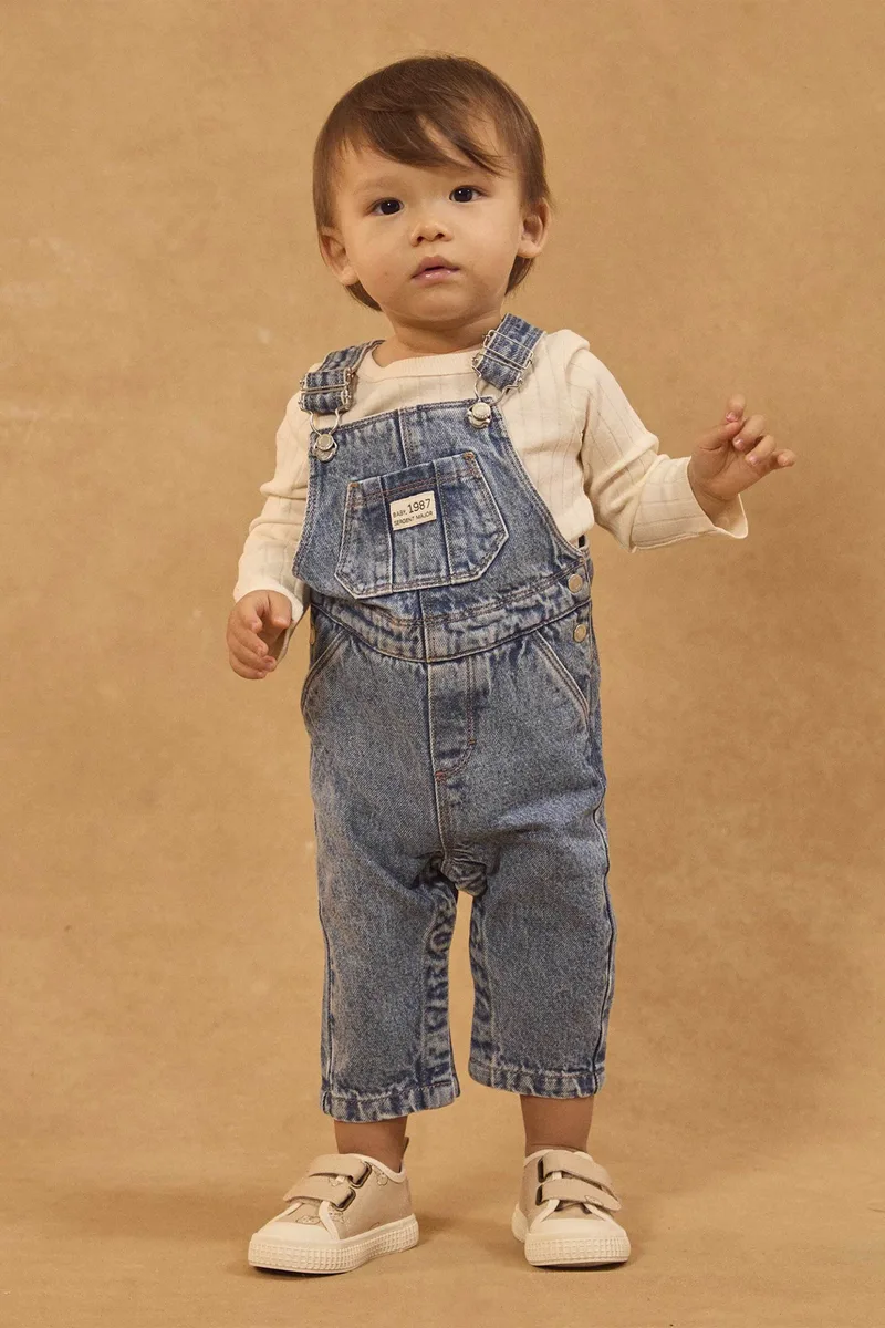 DPAM βρεφική denim σαλοπέτα για αγόρια "Timeless" - 373593 Denim Blue