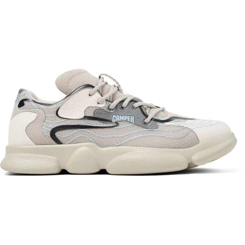 CAMPER Karst - Sneakers Για Γυναικεία - Γκρι,Λευκό,Μπλε, Μέγεθος 38, Cotton fabric