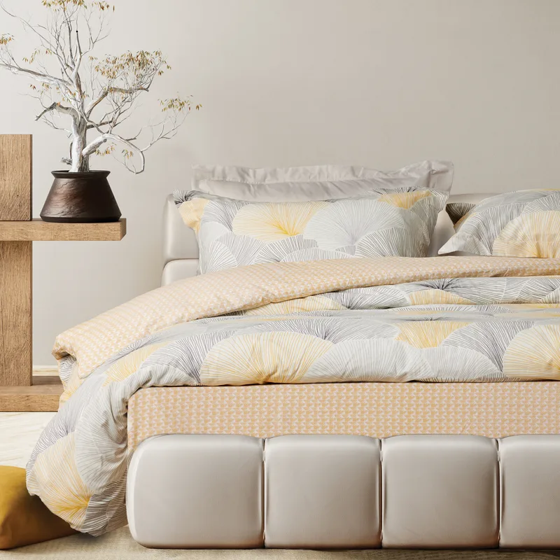 Das home σετ σεντονια μονα happy 9685 grey, ochre 170χ260
